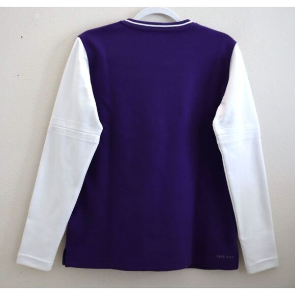 Nike FJ9572-545 Women's Sz S Purple/White DRI-Fit 1/4 Zip Pullover L/S Top - Picture 2 of 12